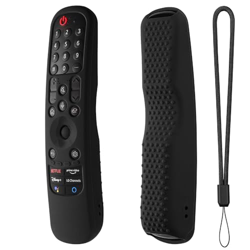 Silikon Fernbedienungshülle für LG MR21GA MR22GA MR23GA AKB76036504 AKB76039901,Fernsehr Fernbedienung Schutzhülle Controller Skin Schutzhülle stoßfest (Schwarz) von Generic