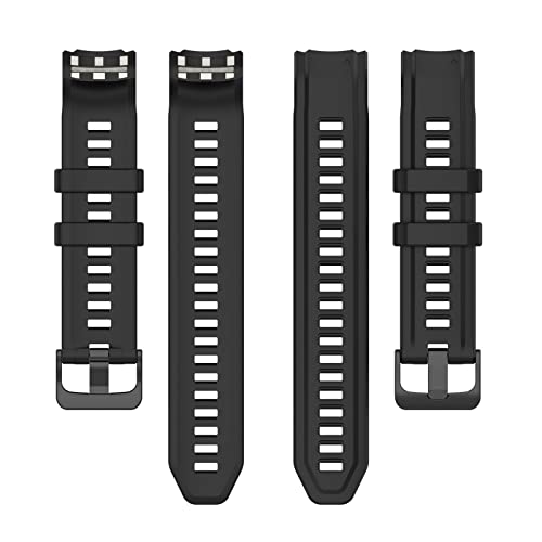 Silikon Kautschuk Uhrenarmband Kompatibel mit Garmin Instinct 2S,Uhrenarmband mit Schnellverschluss Ersatzbänder,Damen Herren Armband Smartwatch Uhren Zubehör (Black, One Size) von Generic