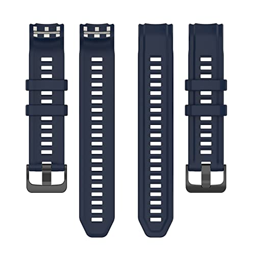 Silikon Kautschuk Uhrenarmband Kompatibel mit Garmin Instinct 2S,Uhrenarmband mit Schnellverschluss Ersatzbänder,Damen Herren Armband Smartwatch Uhren Zubehör (Dark Blue, One Size) von Generic