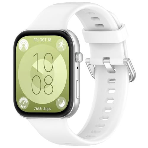 Silikon Kautschuk Uhrenarmband Kompatibel mit Huawei Watch Fit 4/Fit 4 pro,Uhrenarmband mit Schnellverschluss Ersatzbänder,Damen Herren Armband Smartwatch Uhren Zubehör (M, 15X5CM) von Generic