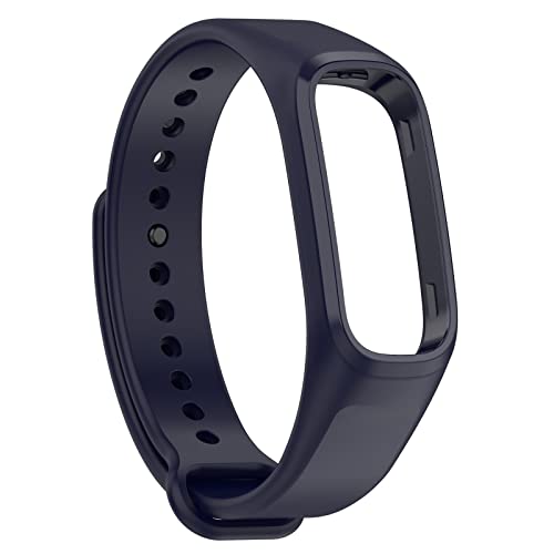 Silikon Kautschuk Uhrenarmband Kompatibel mit Oppo Band,Uhrenarmband mit Schnellverschluss Ersatzbänder,Damen Herren Armband Smartwatch Uhren Zubehör (Dark Blue, One Size) von Generic