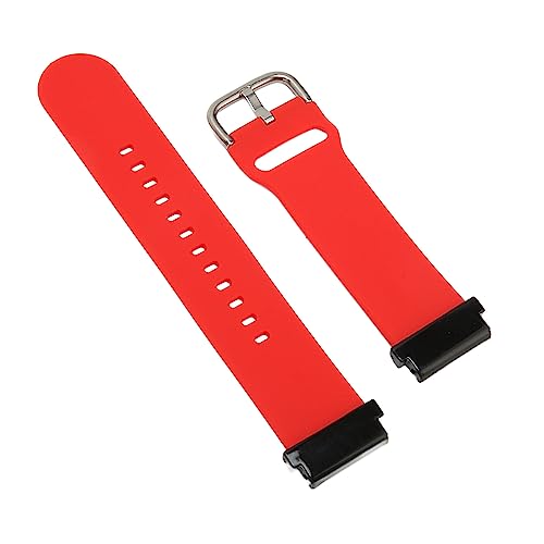 Silikonarmband fürFenix ​​7S, 6S, 5S – Modisch, Einfach zu Montieren mit Antiallergischem Knopfverschluss, Schweißresistentem, Weichem Armband (Rot) von Generic