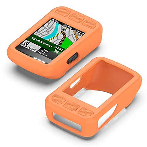 Silikonhülle kompatibel mit Wahoo Elemnt Bolt V2 GPS Radfahren/Fahrrad Computer Bundle Schutzhülle Skin Protector Bumper Zubehör (Orange) von Generic