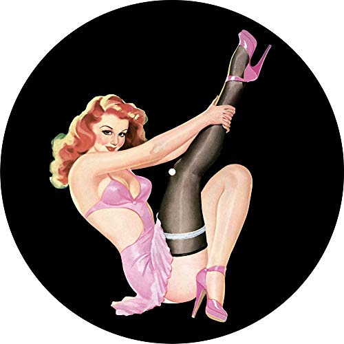 Slipmat Slip Mat Scratch Pad Filz für jeden 12" LP DJ Vinyl Plattenspieler Custom Graphical - Pinup pink Dress Slipmat Slip Mat Scratch Pad Filz für jeden 12" LP DJ Vinyl Plattenspieler Custom Graphical - Pinup pink Dress von Generic