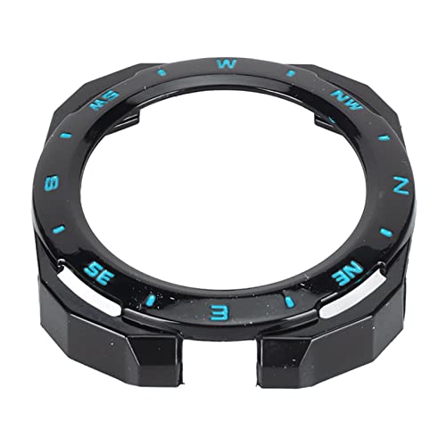 Smart Watch Bumper Case, Schützende Modische Uhr Hard PC Case Tragbar Stoßfest für Dating für Frauen (Schwarz Blau) von Generic