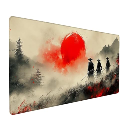 Sonne Mauspad XXL 1200x600x3mm, Krieger Mousepad Gaming, Schreibtischunterlage mit Rutschfeste Gummibasis, Verbessert Präzision und Geschwindigkei Wasserdicht und Langlebig Desk Mat für Büro PC B-3913 von Generic