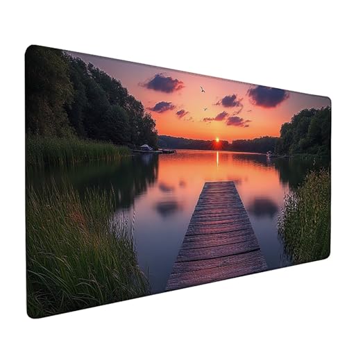 Sonnenuntergang Mauspad XXL 1600x800x3mm, Landschaft Mousepad Gaming, Schreibtischunterlage mit Rutschfeste Gummibasis, Verbessert Präzision und Geschwindigkei Wasserdicht Desk Mat für Büro, PC 6-5976 Sonnenuntergang Mauspad XXL 1600x800x3mm, Landschaft Mousepad Gaming, Schreibtischunterlage mit Rutschfeste Gummibasis, Verbessert Präzision und Geschwindigkei Wasserdicht Desk Mat für Büro, PC 6-5976 von Generic