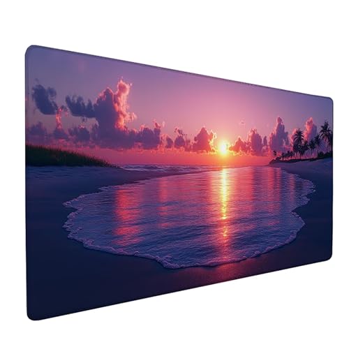 Sonnenuntergang Mauspad XXL 1600x800x3mm, Strand Mousepad Gaming, Schreibtischunterlage mit rutschfeste Gummibasis, Verbessert Präzision und Geschwindigkei Wasserdicht und Langlebig Desk Mat 7-5830 Sonnenuntergang Mauspad XXL 1600x800x3mm, Strand Mousepad Gaming, Schreibtischunterlage mit rutschfeste Gummibasis, Verbessert Präzision und Geschwindigkei Wasserdicht und Langlebig Desk Mat 7-5830 von Generic