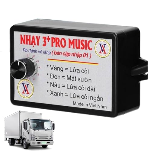 Sound-Steuergerät, Lautsprecher mit elektrischer Hupe | 3/8/12 Töne Musik Rapid Horn Relais 12V 24V Audio Frequenz Controller,Einstellbares Relais mit Knöpfen für Schiffe, Motorräder, Autos von Generic
