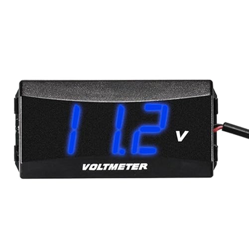 Spannungsmesser für Autos – Autobatterie-Monitor, Voltmeter mit LED-Display | Tester zur Überwachung der Autobatterie, beständig gegen Witterungseinflüsse mit hoher Auflösung, Spannungsmesser von Generic
