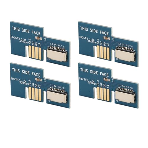 Spielkonsolen-Speicherkartenleser, Konsolen-Micro-Speicherkarten-Adapter, 4 Stück, mit Homebrew-Software, Professionelle Einfache Installation für SDL (Blue) von Generic