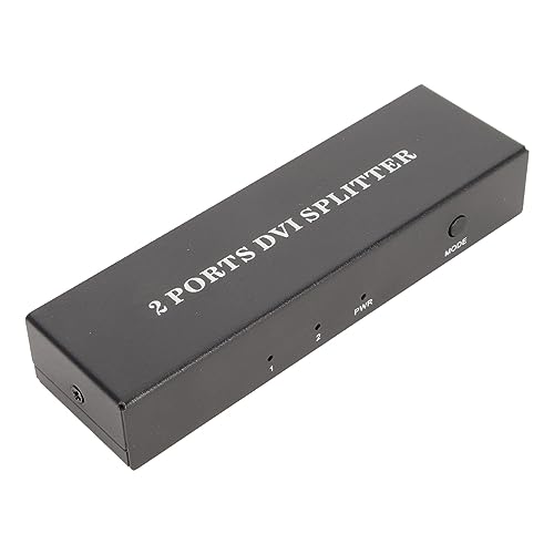 Splitter -DVI mit 2 Ports, DVI -Separator Einfach zu Verwenden 1 in 2 in 10 M Verlustübertragung für das Fernsehen (EU-Stecker) von Generic