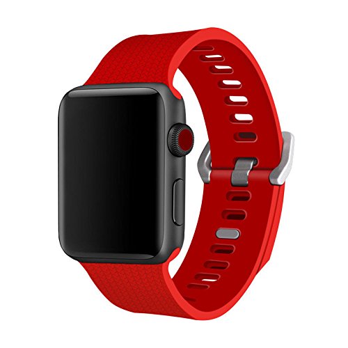 Sportarmband aus Silikon für Apple Watch 123, Fischgrätenmuster von Generic