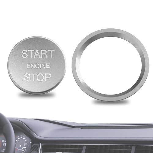 Startknopfabdeckung – Auto-Zündschalterkappen aus Aluminiumlegierung | -Motor-Startknopfabdeckung, dekorativer Motor-Startknopf-Ersatz von Generic