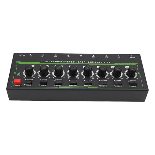 Stereo -Helmverstärker, Verlust -freie Transfer Kopfhörer 6,35 Mm Kanal 8 Kanal für den KTV Home Studio Ohrspieler (EU-Stecker) von Generic