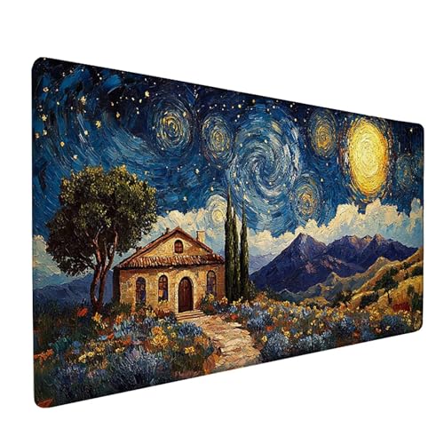 Sternenhimmel Mauspad XXL 1500x800x3mm, HäUser Mousepad Gaming, Schreibtischunterlage mit rutschfeste Gummibasis, Verbessert Präzision und Geschwindigkei Wasserdicht und Langlebig Desk Mat 5-9674 Sternenhimmel Mauspad XXL 1500x800x3mm, HäUser Mousepad Gaming, Schreibtischunterlage mit rutschfeste Gummibasis, Verbessert Präzision und Geschwindigkei Wasserdicht und Langlebig Desk Mat 5-9674 von Generic