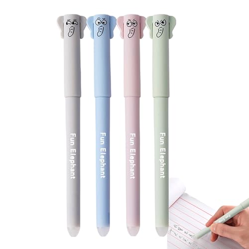 Stift mit Radiergummi, Löschbare Stifte,Tierstifte schwarze Tinte | 4 Stücke 0,5 mm glattes Schreiben niedlicher Stationär mit Gummi, Schulmaterial für Schüler Erwachsene Zeichnen Journaling Stift mit Radiergummi, Löschbare Stifte,Tierstifte schwarze Tinte | 4 Stücke 0,5 mm glattes Schreiben niedlicher Stationär mit Gummi, Schulmaterial für Schüler Erwachsene Zeichnen Journaling von Generic