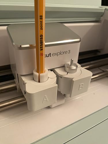 Stifthalter Adapter kompatibel mit Cricut Maker/Maker3 Explore 1-3 und Air 1-2 für Stabilo Stifte (Weiß) von Generic