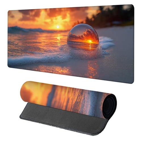 Strand Gaming Mauspad XXL, Schreibtischunterlage 900x400x3mm, Wasserdicht und Langlebig Mauspad, Verbessert Präzision und Geschwindigkei Desk Mat, Gaming Zubehör, Mousepad für Büro PC, Orange V-1584 Strand Gaming Mauspad XXL, Schreibtischunterlage 900x400x3mm, Wasserdicht und Langlebig Mauspad, Verbessert Präzision und Geschwindigkei Desk Mat, Gaming Zubehör, Mousepad für Büro PC, Orange V-1584 von Generic