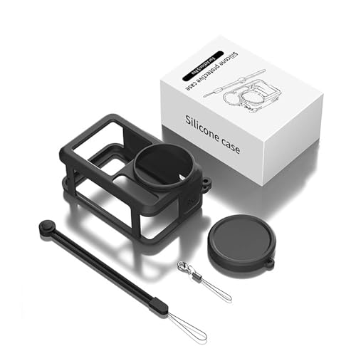 Strapazierfähige Schutzhülle für DJI Osmo Action 5 Pro Kamera Silikon Sleeve Zubehör (Schwarz) von Generic