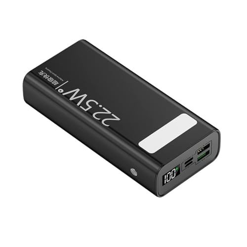 Superschnelles Aufladen der Powerbank, 30000 mAh, große Kapazität, tragbares Ladegerät mit Taschenlampe, USB-C-Powerbank, Schwarz Superschnelles Aufladen der Powerbank, 30000 mAh, große Kapazität, tragbares Ladegerät mit Taschenlampe, USB-C-Powerbank, Schwarz von Generic