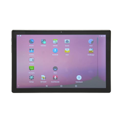 Tablet, 10,1 Zoll Dual-Lautsprecher 8 GB RAM 256 GB ROM 5G WiFi Tragbares Tablet-Schwerkraftsensor mit Schutzhülle für den Alltag (EU-Stecker) von Generic