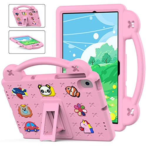 Tablet Hülle für Lenovo Tab M10 Plus 3rd Generation TB125FU/TB-T28F (2022) Kinderfreundliche DIY Karton Niedliche Puppe, Ständer mit Griff, Leichter Eva-Schaum, stoßfeste Abdeckung, Rosa von Generic