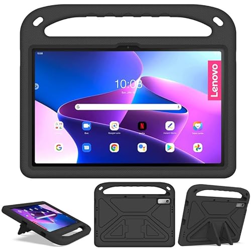 Tablet-Schutzhülle für Lenovo Tab P11 2nd 11,5 Zoll TB-350FU/TB-350XC, kinderfreundlich, Eva-Schaum, leicht, stoßfest, mit Griff, Ständer Tablet, Schwarz von Generic