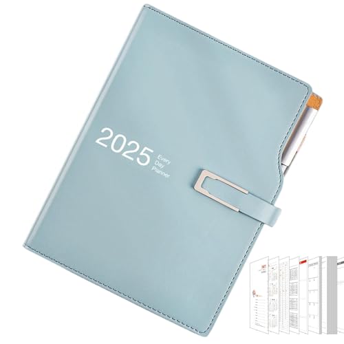 Tagesplaner 2025 | Jahresplaner 2025 | A6 Tagesplaner mit Terminkalender | Tagebuch mit Stift | Wochenplaner zum Aufzeichnen der täglichen Aufgaben von Generic