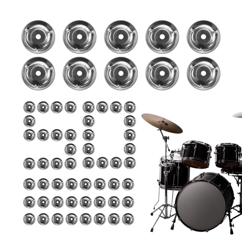 Glocke Ringe Becken Zubehör, Drum Ring Drum Becken Companion | 50 Stück Ringbecken Ching Ring - Zubehör für Klingeltrommeln Ersatz Drumring für Handklingel Glocke Ringe Becken Zubehör, Drum Ring Drum Becken Companion | 50 Stück Ringbecken Ching Ring - Zubehör für Klingeltrommeln Ersatz Drumring für Handklingel von Generic
