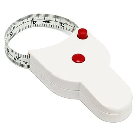 Tape Measure for Body Measuring, 60 Inch 150cm Lock Pin and Push Button Retract Design Weight Loss Measuring Tape, Ergonomic Plastic Body Fat Measurement Tool for Tailor (white (red button)) von Generic