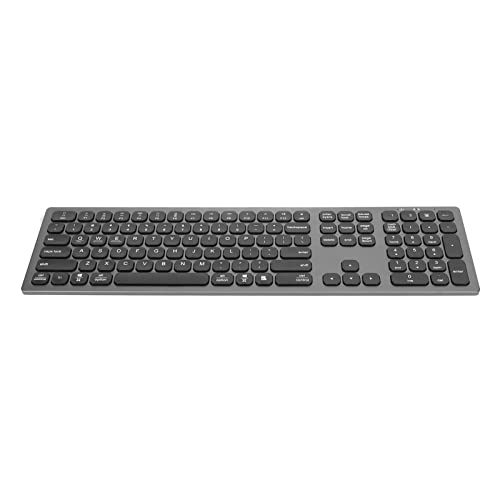 Tastatur, Bürotastatur, rutschfeste Gummipads aus Aluminiumlegierung mit Ziffernblock für PC von Generic