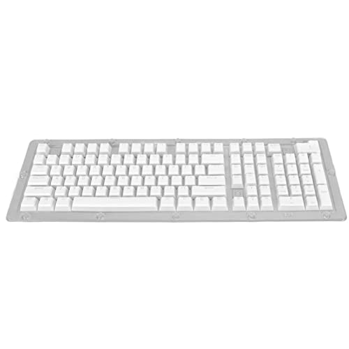Tastatur-Tastenkappen, 130 Tasten, Doppelschichtig, Zweifarbig, Durchscheinend, Individuelle Tastenkappen für den Desktop (Weiß) von Generic