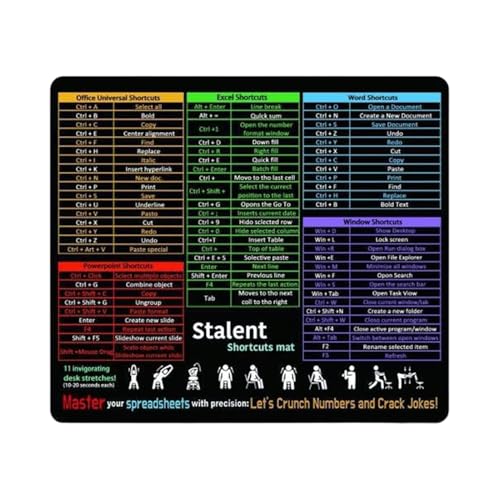 Tastenkombinationstastenmatte - Tastaturmatte, Tastaturverknüpfungsmantelmatte | Löschen von Druckspiel Mäusematte, Computer Desktop Mousepad für Arbeit, Studium, Spiel, Unterhaltung, PC Tastenkombinationstastenmatte - Tastaturmatte, Tastaturverknüpfungsmantelmatte | Löschen von Druckspiel Mäusematte, Computer Desktop Mousepad für Arbeit, Studium, Spiel, Unterhaltung, PC von Generic