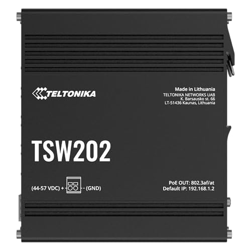 Teltonika TSW202 Managed PoE+ Switch; 8X Port PoE+; 2 x SFP Ports for Fiber Optic Communication von Teltonika