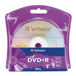 The Great Verbatim AZO DVD + R, 96942, 4,7 GB, 16 x, Marken, 10PK Blister – 96942 von Generic