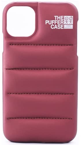 The Puffer Schutzhülle für iPhone 11 6,1 Zoll (15,5 cm), trendiger Komfort, Plüsch-Daunen, Soft-Touch-Jacke, 3D-Schutzhülle [Hoher Schutz, kratzfestes Mikrofaserfutter] (Burgundy Brown) von Generic