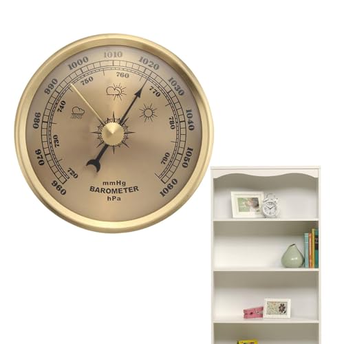 Thermometer-Hygrometer-Barometer – analoge Wetterstation, Innen- und Außentemperatur-Feuchtigkeitsmonitor | Wandmontiertes Wettervorhersagetool, Wetterinstrument im Vintage-Stil für Haus, Garten Thermometer-Hygrometer-Barometer – analoge Wetterstation, Innen- und Außentemperatur-Feuchtigkeitsmonitor | Wandmontiertes Wettervorhersagetool, Wetterinstrument im Vintage-Stil für Haus, Garten von Generic