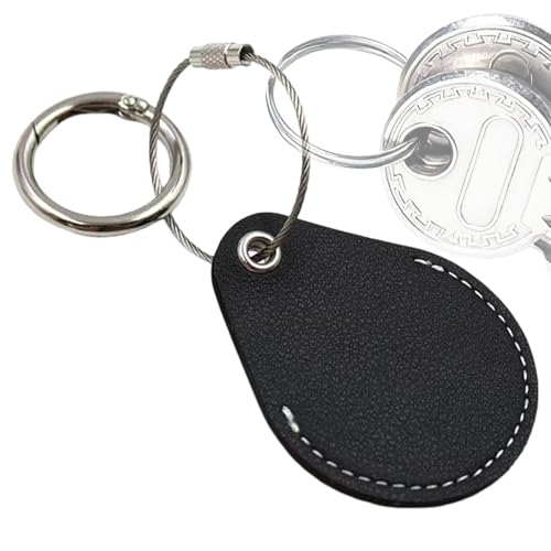 Tracker-Hülle für Hundehalsband, Tracker-Halter, Schlüsselanhänger - Tropfenförmiger PU-Leder-Tracker-Etui-Schlüsselanhänger,Item Finders Zubehör Ringhalter Schlüsselanhänger, schützende GPS-Hülle für Tracker-Hülle für Hundehalsband, Tracker-Halter, Schlüsselanhänger - Tropfenförmiger PU-Leder-Tracker-Etui-Schlüsselanhänger,Item Finders Zubehör Ringhalter Schlüsselanhänger, schützende GPS-Hülle für von Generic