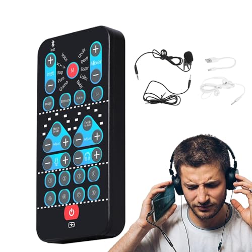 Tragbare Soundkarte, Stimmwechselgerät | Multifunktionales Klangwechselgerät mit 8 Soundeffekten | Tragbare Soundkarte, tragbare Live-Soundkarte, Voice Verkleidungsgerät Plug a von Generic