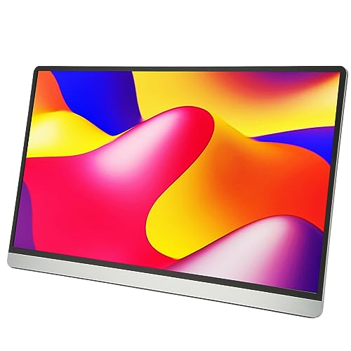 Tragbarer 16,1-Zoll-FHD-1080P-Ultra-Slim-Typ-C-, 178° Betrachtungswinkel, 1000:1 Kontrastverhältnis, 300 Cd/m2 Helligkeit, Geeignet für Laptop, PC, Tablet (EU-Stecker) von Generic