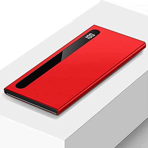 Tragbares Ladegerät, 100000Mah Power Bank 2.1A Schnelllade-LED-Anzeige, externer USB-C-Akku mit Doppelausgängen, kompatibel mit Kompatibel mit 99% des Marktes für USB-Geräte (rot) von Generic