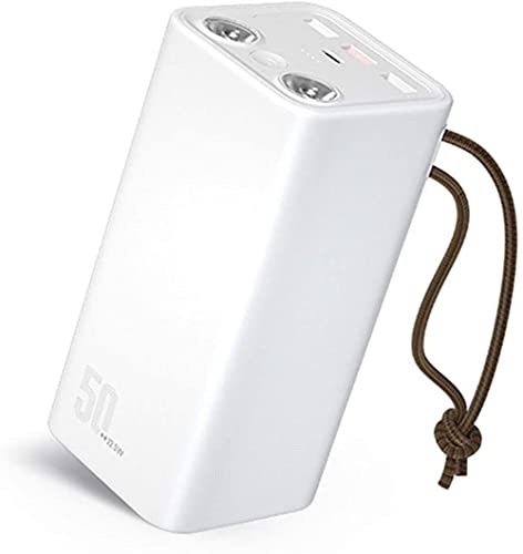Tragbares Ladegerät Power Bank 50000Mah Große Kapazität 25W Schnelllade-Powerbank Externes Batterieladegerät Ersatzbatterie Telefon Zusatzbatterie, Schwarz, Weiß Tragbares Ladegerät Power Bank 50000Mah Große Kapazität 25W Schnelllade-Powerbank Externes Batterieladegerät Ersatzbatterie Telefon Zusatzbatterie, Schwarz, Weiß von Generic