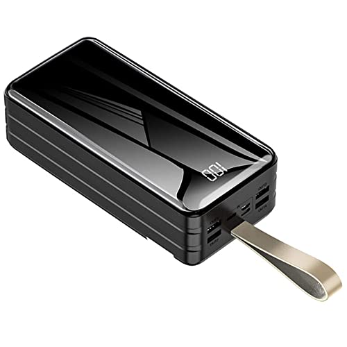 Tragbares Ladegerät Power Bank Schnellladung Externer Akku Power Bank 60000Mah Tragbares Ladegerät mit hoher Kapazität 4 USB Externe Batteriebank Schnellladung mit LED-Digitalanzeige und Blitzlicht von Generic