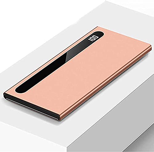 Tragbares Ladegerät USB C 100000 mAh Power Bank Doppelte 2,1 A Ausgangsanschlüsse Externer Akkupack LED-Anzeige Handy-Ladegerät für Kompatibel mit 99% Aller USB-Geräte auf dem Markt,Gold,Go von Generic
