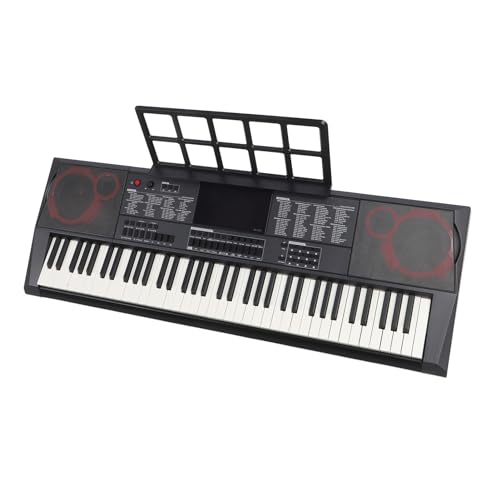 Tragbares Standard Klavier, 80 Demo -Songs Weit Vielseitiger Kunststoff 73 Taste Tragbare Tastatur Stereo HiFi 100‑240V Professional für Anfänger für die Leistung (EU-Stecker) von Generic