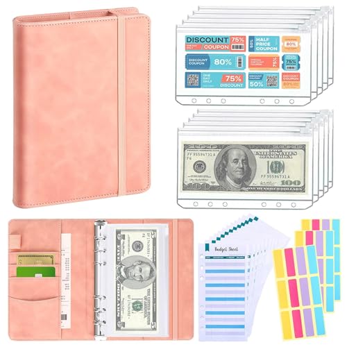 Treasury -Umschläge Binder, Sparbinder mit Bargeldumschlägen, Budget -Budget -Budget -Blover der Silberwirtschaft, Organisator von Waterable Tragable Silber, um Arg zu retten von Generic