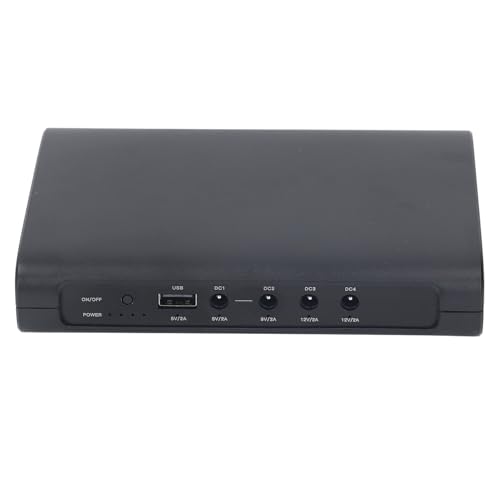 UPS Battery Backup, Kurzschlussschutz 25.2W 5 V 9 V 12 DC -Anschlüsse Ununterbrochener Stromversorgung für Router -Modem Schreibtischlampe (EU-Stecker) von Generic