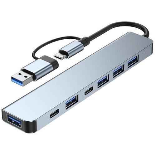 USB-C-Hub, Dockingstation USB C – Hub Adapter USB C | Dockingstation 7 in 1, Hochgeschwindigkeits-Daten 5 GBps, USB-A-Datenanschlüsse für Drucker, Kamera, Tastatur und Maus USB-C-Hub, Dockingstation USB C – Hub Adapter USB C | Dockingstation 7 in 1, Hochgeschwindigkeits-Daten 5 GBps, USB-A-Datenanschlüsse für Drucker, Kamera, Tastatur und Maus von Generic