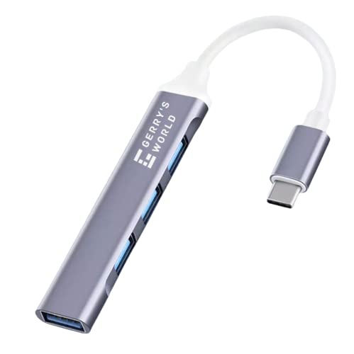 USB C auf 4X USB A Hub für Apple (Mac), Windows, Linux, mit USB 3.0 und USB 2.0, OTG, iPad, MacBook Air, 5Gbps von Generic
